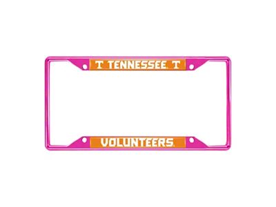 License Plate Frame with Tennessee; Pink (Universal; Some Adaptation May Be Required)