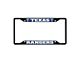 License Plate Frame with Texas Rangers Logo; Black and Blue (Universal; Some Adaptation May Be Required)