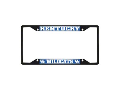 License Plate Frame with University of Kentucky Logo; Black and Blue (Universal; Some Adaptation May Be Required)