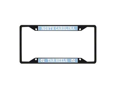 License Plate Frame with University of North Carolina at Chapel Hill Logo; Black and Blue (Universal; Some Adaptation May Be Required)