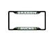 License Plate Frame with University of Oregon Logo; Black and Green (Universal; Some Adaptation May Be Required)