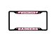 License Plate Frame with University of Wisconsin Logo; Black and Red (Universal; Some Adaptation May Be Required)