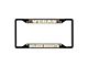 License Plate Frame with Vegas Golden Knights Logo; Black and Gold (Universal; Some Adaptation May Be Required)