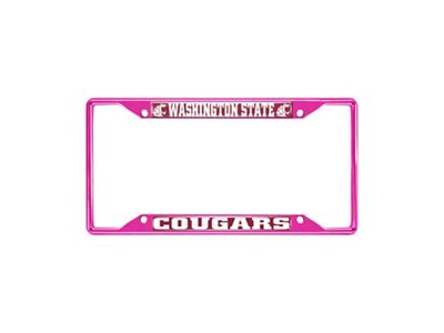 License Plate Frame with Washington State; Pink (Universal; Some Adaptation May Be Required)