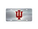 License Plate with Indiana University Logo; Chrome (Universal; Some Adaptation May Be Required)