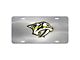 License Plate with Nashville Predators Logo; Stainless Steel (Universal; Some Adaptation May Be Required)