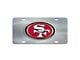 License Plate with San Francisco 49ers Logo; Stainless Steel (Universal; Some Adaptation May Be Required)