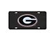 License Plate with University of Georgia Logo; Black (Universal; Some Adaptation May Be Required)