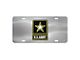 License Plate with U.S. Army Logo; Chrome (Universal; Some Adaptation May Be Required)