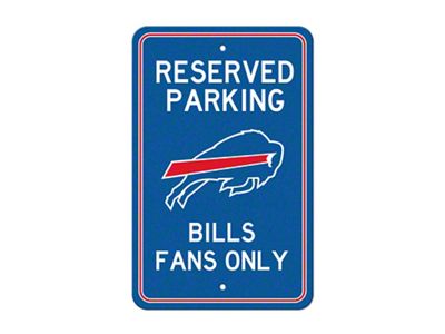 Parking Sign with Buffalo Bills Logo; Blue