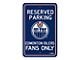 Parking Sign with Edmonton Oilers Logo; Blue