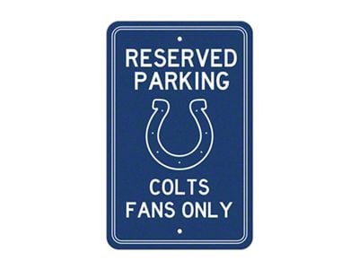 Parking Sign with Indianapolis Colts Logo; Blue