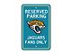 Parking Sign with Jacksonville Jaguars Logo; Teal