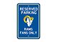 Parking Sign with Los Angeles Rams Logo; Blue