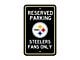 Parking Sign with Pittsburgh Steelers Logo; Black