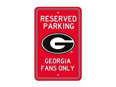 Parking Sign with University of Georgia Logo; Black