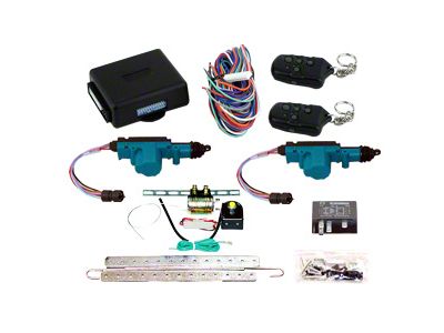 Power Lock Kit with 12-Channel Keyless Entry and Trunk Kit; 2-Door (Universal; Some Adaptation May Be Required)