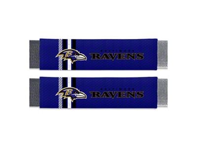 Rally Seatbelt Pads with Baltimore Ravens Logo; Purple (Universal; Some Adaptation May Be Required)