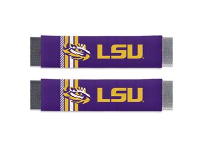 Rally Seatbelt Pads with LSU Logo; Purple (Universal; Some Adaptation May Be Required)