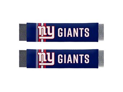 Rally Seatbelt Pads with New York Giants Logo; Dark Blue (Universal; Some Adaptation May Be Required)