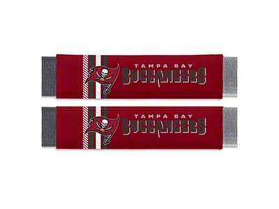 Rally Seatbelt Pads with Tampa Bay Buccaneers Logo; Red (Universal; Some Adaptation May Be Required)