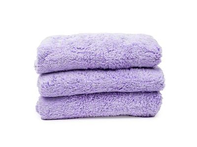 Super Soft Microfiber Dryer Towel; 16-Inch x 16-Inch; Lavender; Pack of 3