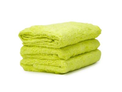 Super Soft Microfiber Dryer Towel; 16-Inch x 16-Inch; Lime Green; Pack of 3