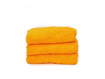 Super Soft Microfiber Dryer Towel; 16-Inch x 16-Inch; Orange; Pack of 3