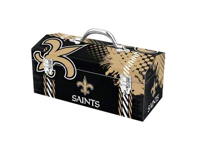 Tool Box with New Orleans Saints Logo; Gold and Black