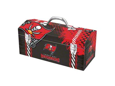 Tool Box with Tampa Bay Buccaneers Logo; Red and Gray