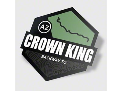 Tred Cred Trail Sticker; Backway to Crown Kings 4x4 (Universal; Some Adaptation May Be Required)