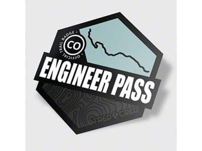 Tred Cred Trail Sticker; Engineer Pass 4x4 (Universal; Some Adaptation May Be Required)