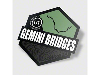 Tred Cred Trail Sticker; Gemini Bridges 4x4 (Universal; Some Adaptation May Be Required)