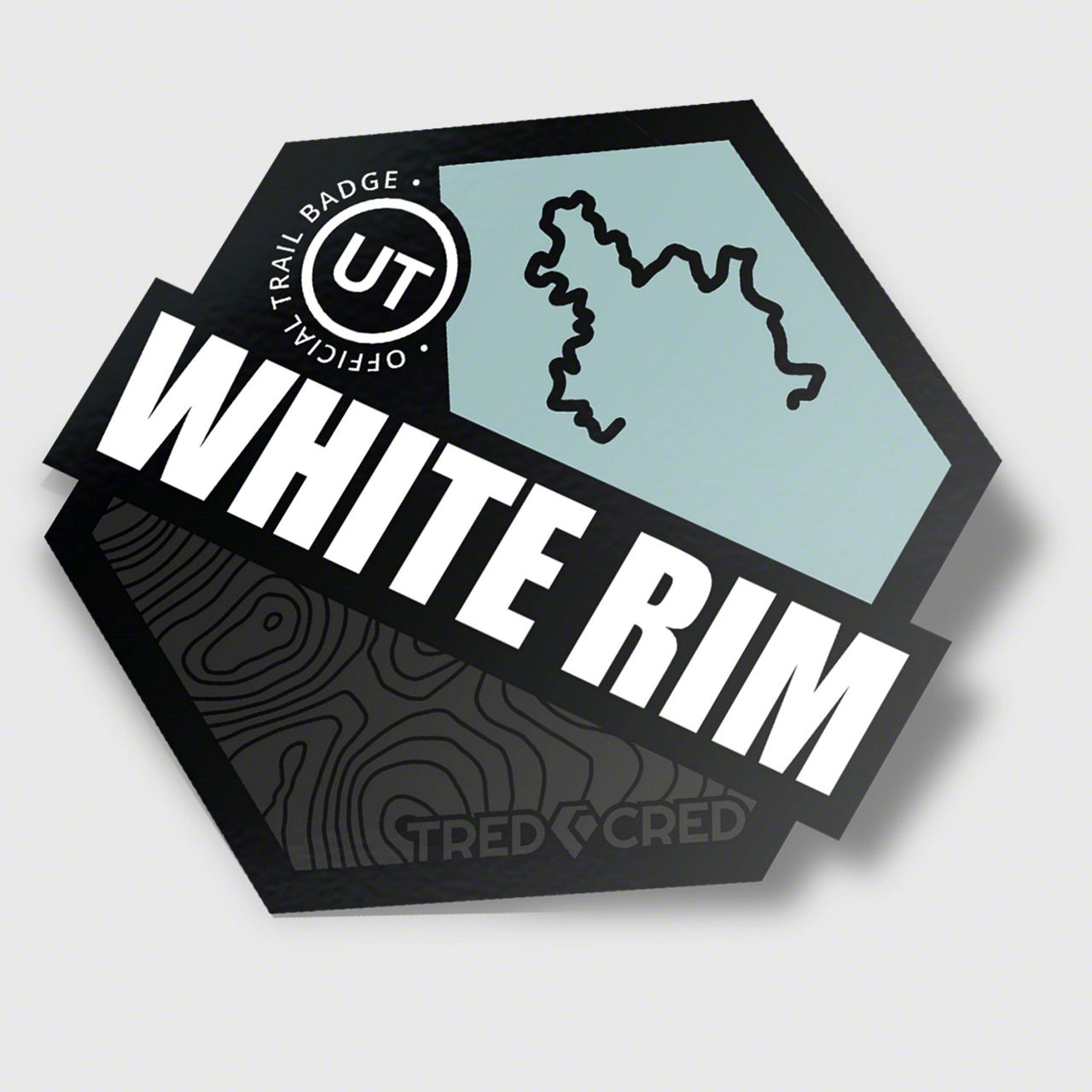 Tred Cred Universal XT Trail Sticker; White Rim 4x4 STKTRL069 ...