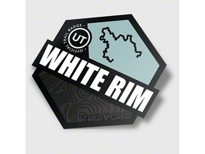 Tred Cred Trail Sticker; White Rim 4x4 (Universal; Some Adaptation May Be Required)