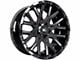 V-Rock Off-Road Wheels Recoil Gloss Black Milled 6-Lug Wheel; 20x9.5; -5mm Offset (21-24 Bronco, Excluding Raptor)