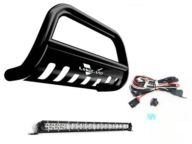 Bull Bar with 20-Inch LED Light Bar; Black (03-24 4Runner, Excluding TRD)