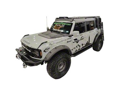 Craftsmen Roof Rack with Deployable Ladder; Black (21-24 Bronco)