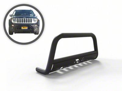 Classic Bull Bar with Skid Plate; Black (15-23 Jeep Renegade BU)