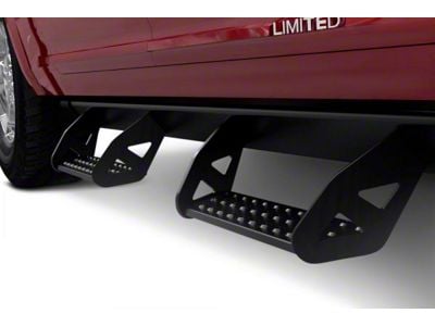 Drop Side Step Bars; Black (07-18 Jeep Wrangler JK 4-Door)