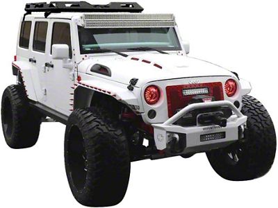 Endurance Roof Rack; Black (07-18 Jeep Wrangler JK 4-Door)