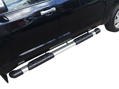 5-Inch OE Style Running Boards; Brushed Aluminum (07-21 Tundra Double Cab)
