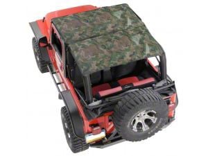 Steinjager Jeep Wrangler Teddy Top Full Length Solar Screen Cover; Red  J0048114 (18-24 Jeep Wrangler JL 4-Door) - Free Shipping