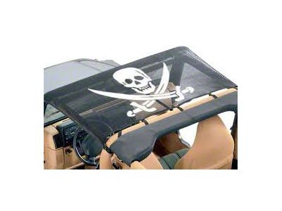 KoolBreez Sun Screen Brief Top; Pirate Flag (87-91 Jeep Wrangler YJ)