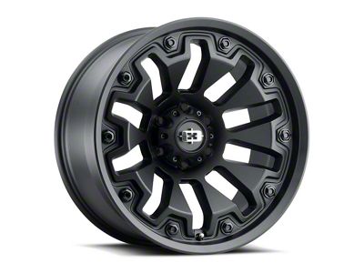 Vision Off-Road Armor Satin Black with Black Bolt Inserts 5-Lug Wheel; 18x9; 12mm Offset (07-13 Tundra)