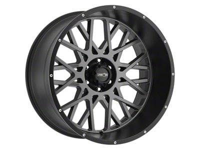 Vision Off-Road Rocker Anthracite with Satin Black Lip 5-Lug Wheel; 18x9; 12mm Offset (07-13 Tundra)