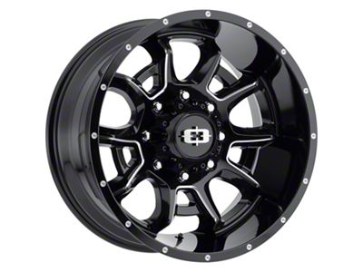 Vision Off-Road Bomb Gloss Black Milled 5-Lug Wheel; 20x10; -25mm Offset (07-13 Tundra)