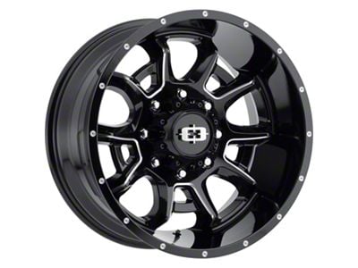 Vision Off-Road Bomb Gloss Black Milled 5-Lug Wheel; 20x9; 12mm Offset (07-13 Tundra)