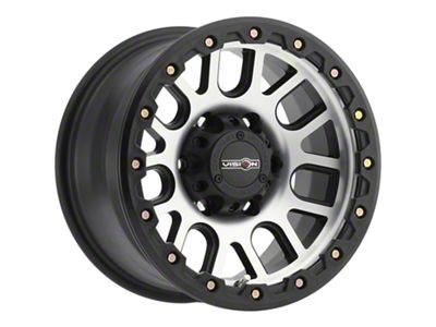 Vision Off-Road Nemesis Matte Black Machined Wheel; 17x9 (20-24 Jeep Gladiator JT)