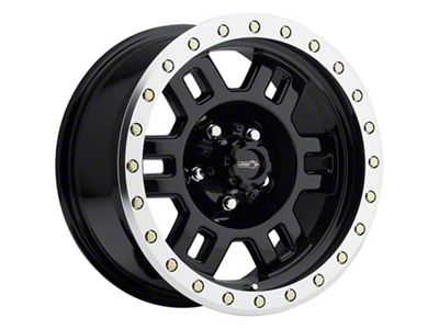 Vision Off-Road Manx Gloss Black Machined Wheel; 18x9; -12mm Offset (20-24 Jeep Gladiator JT)